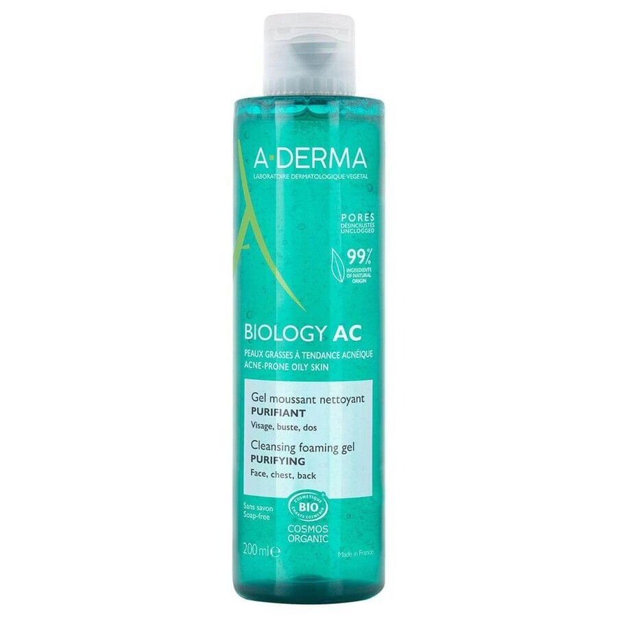 A-Derma Biology AC Bio Purifying Foaming Cleansing Gel Fettige, zu Akne neigende Haut 200ml