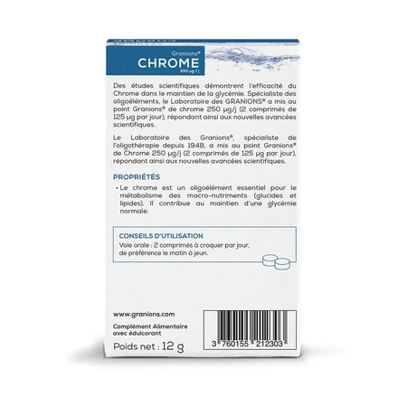 Graniones Cromo 250µg 60 comprimidos
