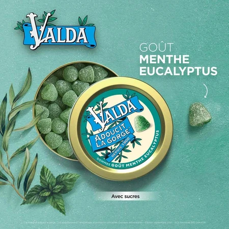 Valda Chicle de menta y eucalipto 140g