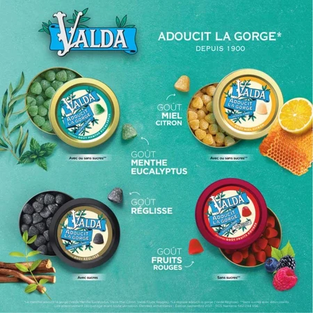Valda Chicle de menta y eucalipto 140g