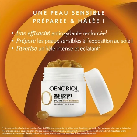 Oenobiol Zon Expert Zon Voorbereider Gevoelige Huid 2x30 Capsules