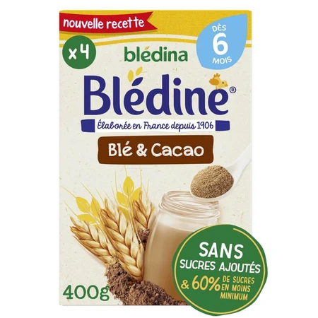 Blédina Bledine Cereales Blé et Cacao Des 6 Mois 400g
