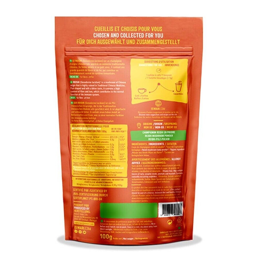 Iswari Super Aliment Pur Organic Reishi Powder 100g