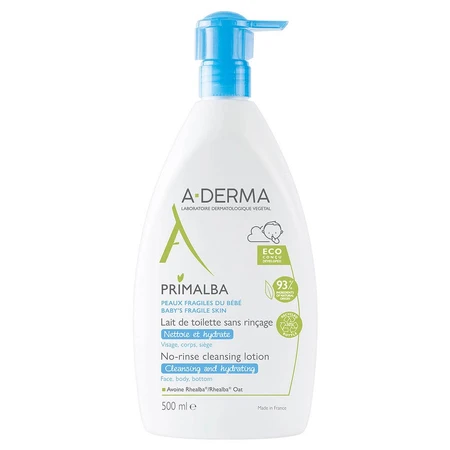 A-Derma Primalba Lait De Toilette Pompverpakking Eco Concu 500ml
