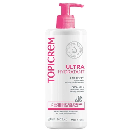 Topicrem Ultra-Hydratant Ultra Moisturizing Body Milk For Sensitive And Dry Skin Peaux Sensibles Et Seches 1L