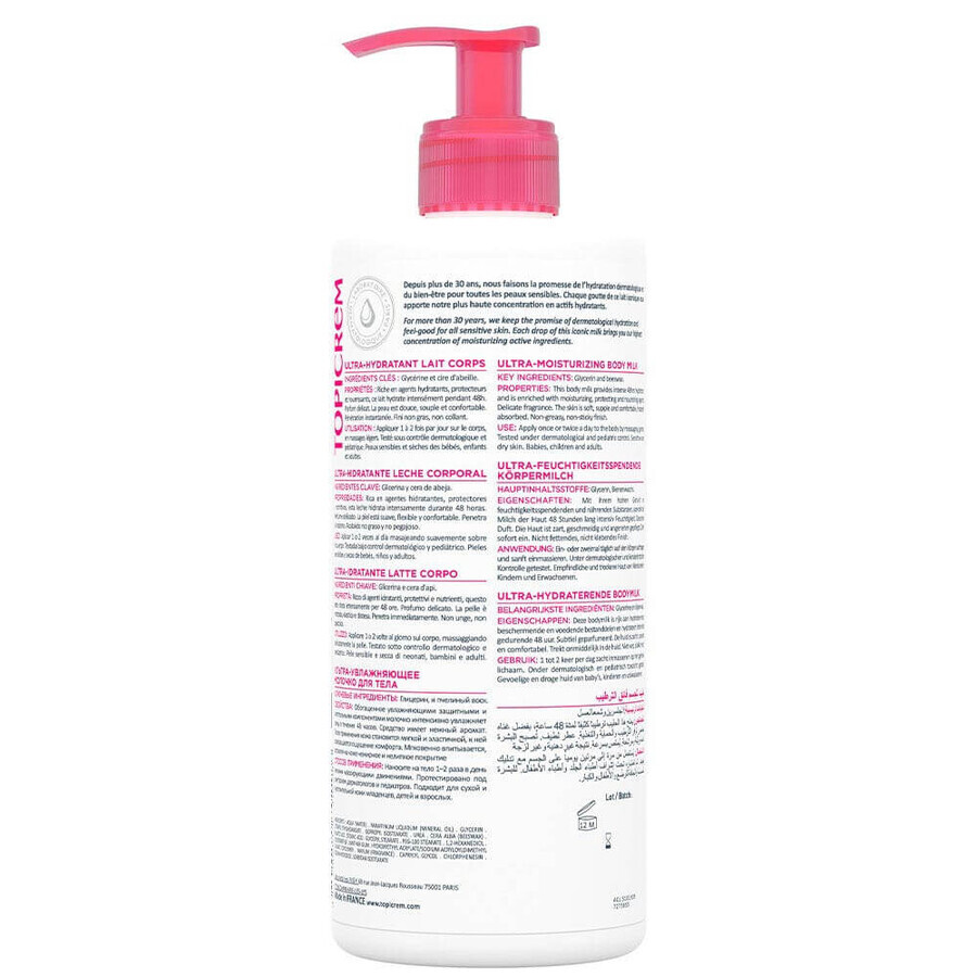 Topicrem Ultra-Hydratant Ultra-Hydratisierende Körpermilch für empfindliche und trockene Haut Peaux Sensibles Et Seches 1L Topicrem Ultra-Hydratant Ultra-Hydratisierende Körpermilch für empfindliche und trockene Haut Peaux Sensibles Et Seches 1L