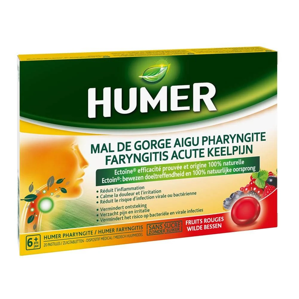 Humer Acute Sore Throat Pharyngitis 20 lozenges