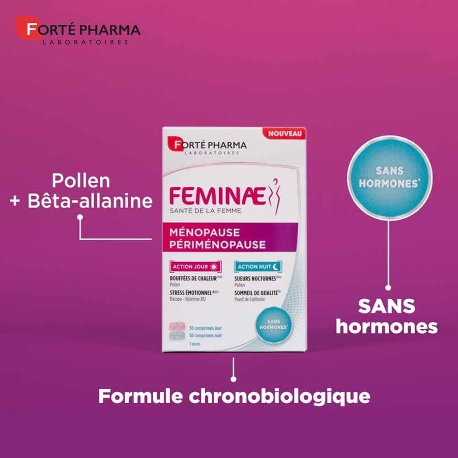 Forté Pharma Féminae Ménopause Périménopause Senza ormoni 60 compresse Forté Pharma Féminae Ménopause Périménopause Senza ormoni 60 compresse