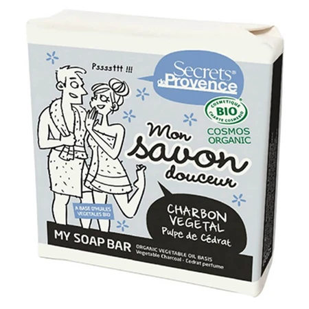 Secrets de Provence Houtskoolzeep met Cedergeur 100g