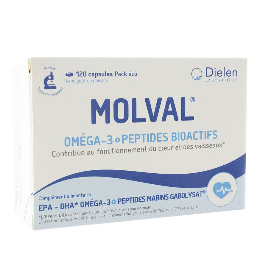 Dielen Molval 120 Capsules Omega 3 + Bioactive Peptides