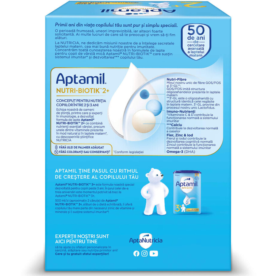 Aptamil Junior 2+ lait en poudre, 1200 g, 24-36 mois, Nutricia