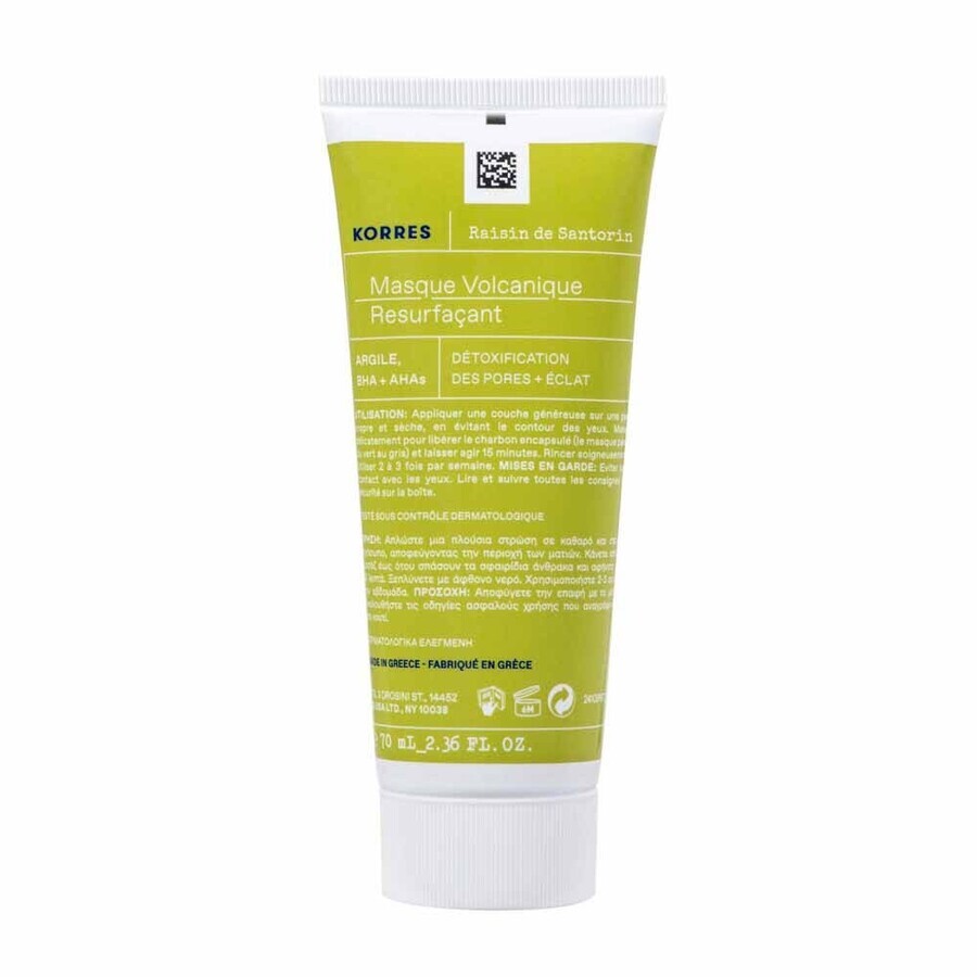 Korres Santorini Grapes Volcanic Resurface Mask 70 ml Korres Santorini Grapes Volcanic Resurface Mask 70 ml