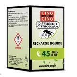 Cinq Sur Cinq Citriodora Vloeibare navulling voor muggenverspreider 45 cycli van 8 uur 24g