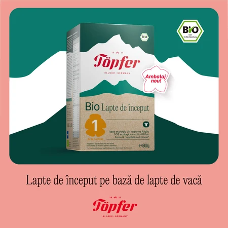 Leche en polvo Bio 1, +0 meses, 600 gr, Topfer