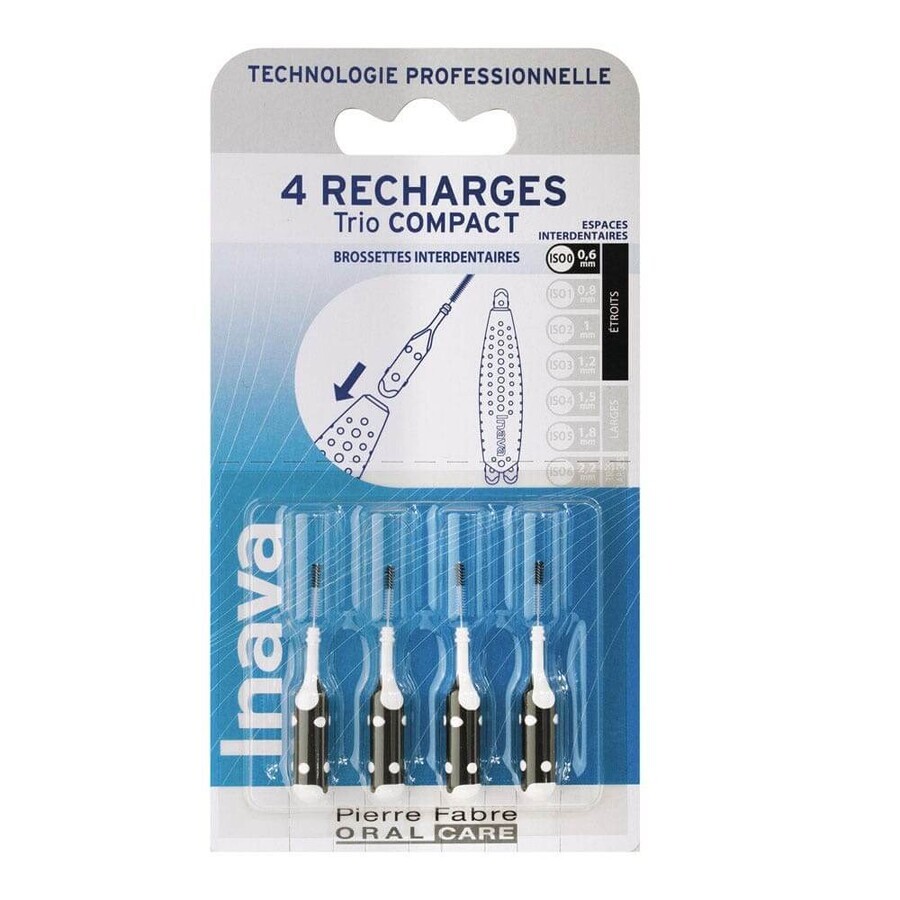Comprar Inava Recambios de cepillo de dientes 0,6 mm negro x4 Inava Recambios de cepillo de dientes 0,6 mm negro x4