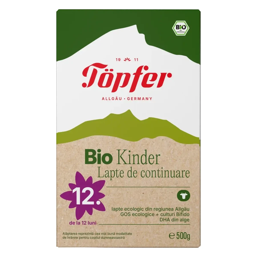 Bio Kinder melkpoeder, +12 maanden, 500 gr, Topfer
