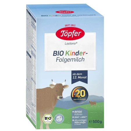 Bio Kinder melkpoeder, +12 maanden, 500 gr, Topfer