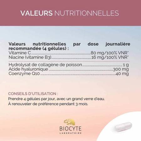 Biocyte Anti-rimpel Collageen HA 1300mg Schoonheid en stevigheid 80 capsules