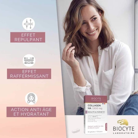 Biocyte Anti-rimpel Collageen HA 1300mg Schoonheid en stevigheid 80 capsules