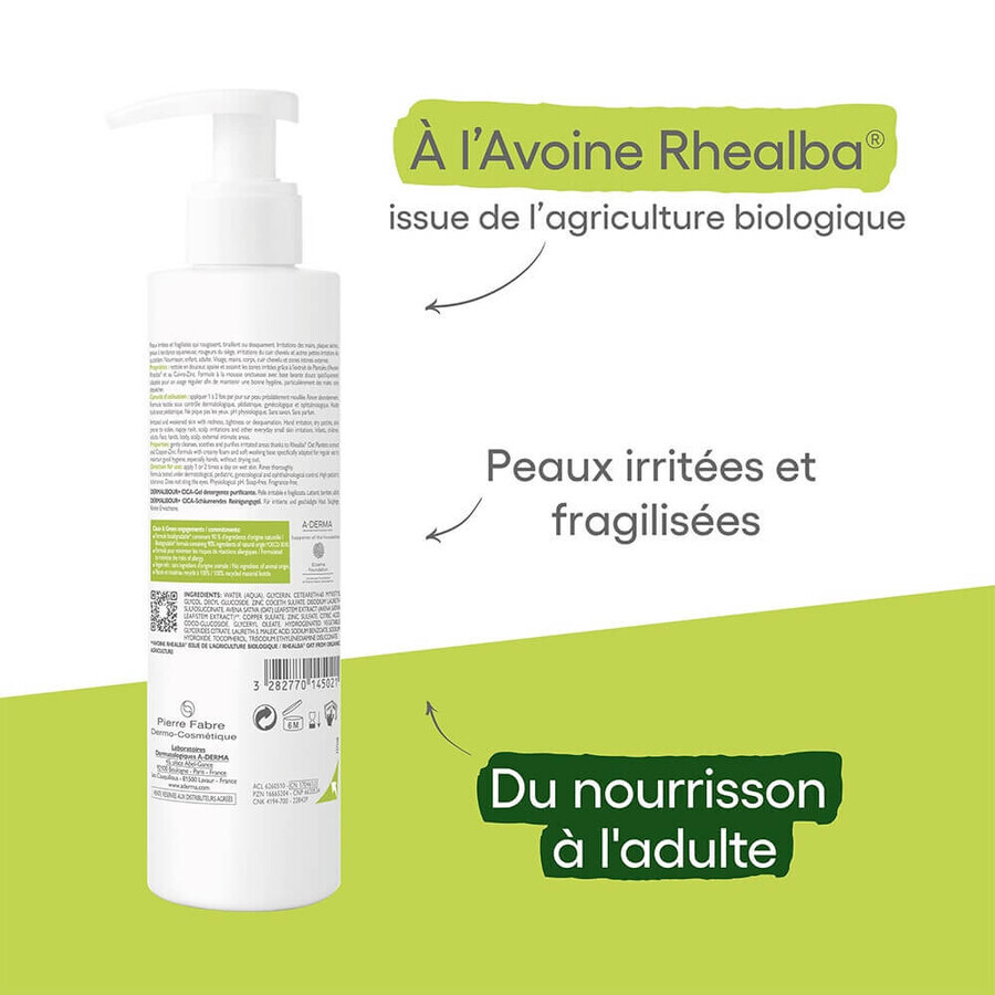 A-Derma Dermalibour+ CICA - Gel Purificante Schiumogeno 200 ml A-Derma Dermalibour+ CICA - Gel Purificante Schiumogeno 200 ml