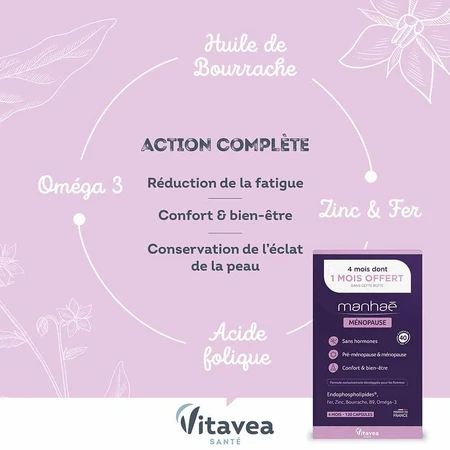 Manhaé Hormoonvrije Menopauze 120 capsules