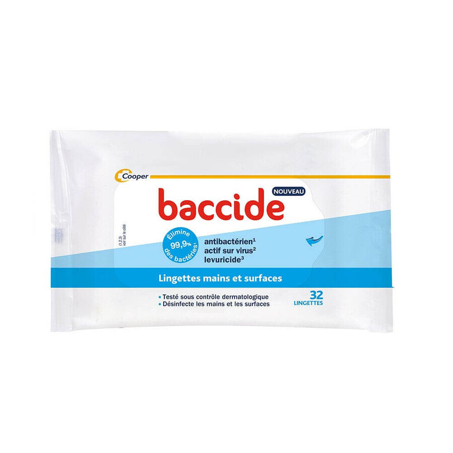 Baccide desinfecterende doekjes voor handen en oppervlakken x32