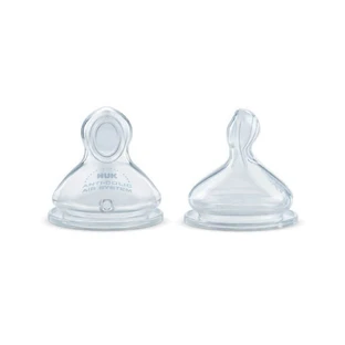 Nuk FC + silicone flow control teats 6 to 18 months x2