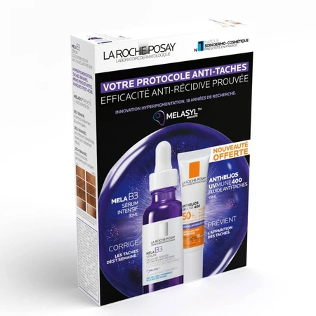 La Roche-Posay Toleriane Set de regalo Melasyl™ Serum facial intensivo + Anthelios SPF50 Crema antimanchas 45ml.