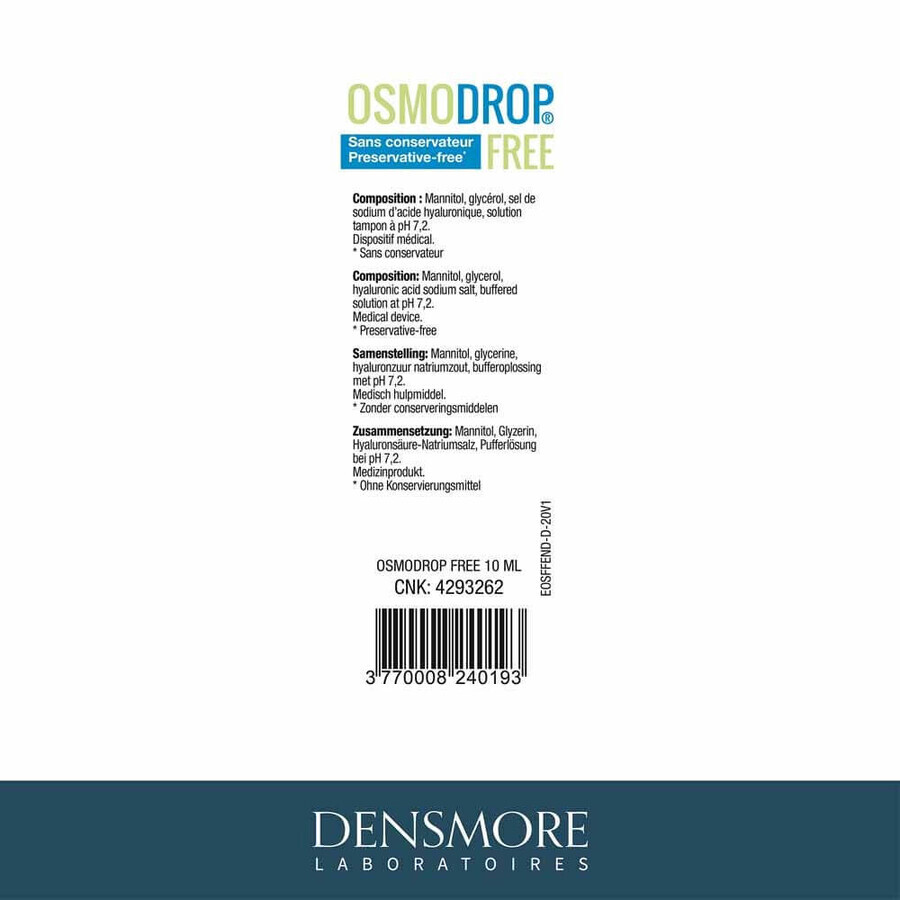 Densmore Ophthalmology Osmodrop-free ophthalmic solution 10ml