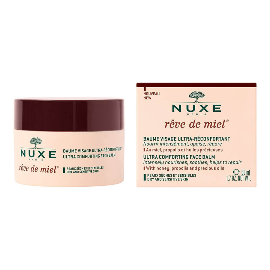 Nuxe Reve De Miel Baume Visage Ultra-Reconfortant Peaux Seches Et Sensibles 50ml