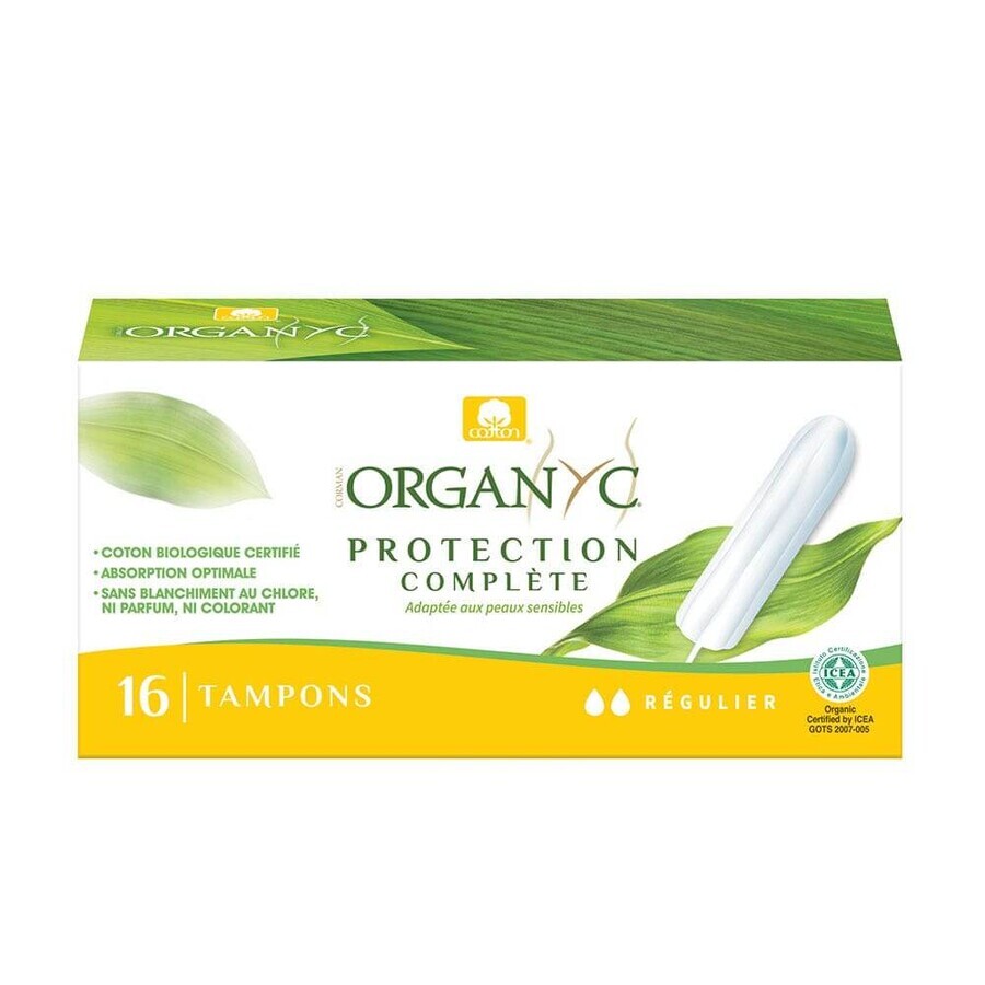 Organyc Normal Tampones de algodón orgánico x16