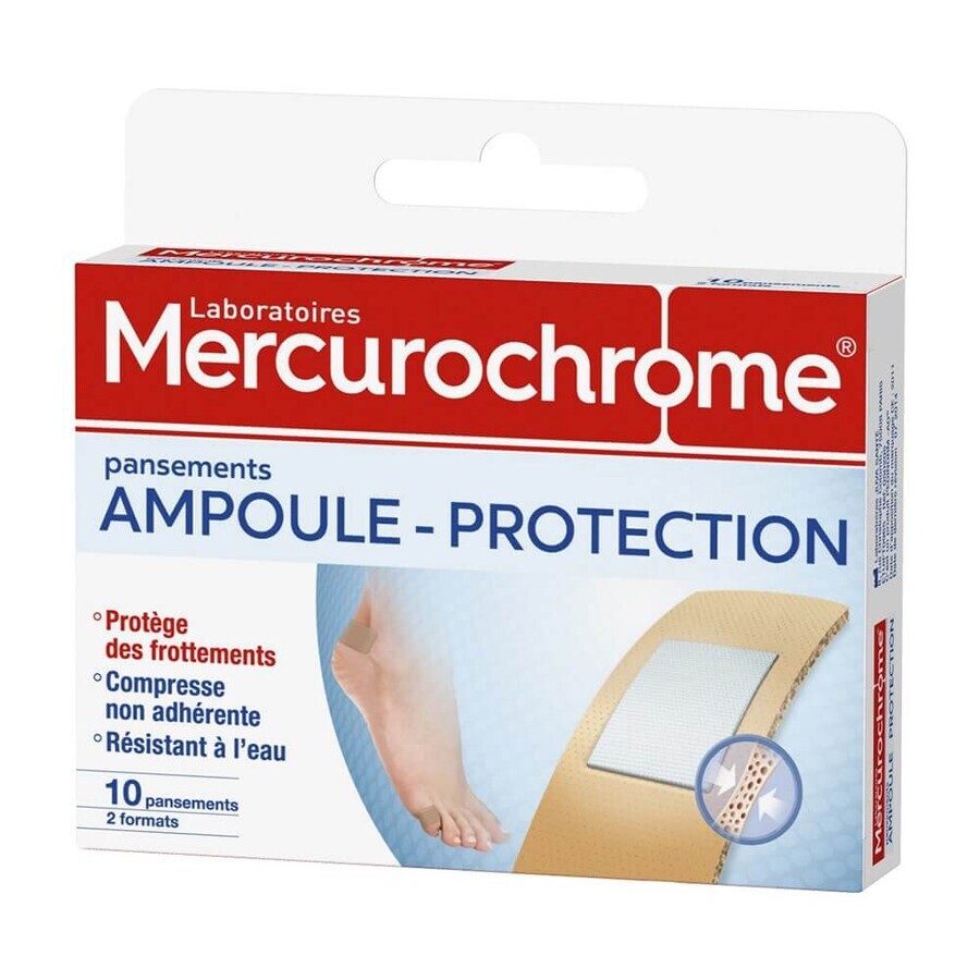 Mercurochrome Pansamente protectoare pentru bășici 2 dimensiuni X10 bucăți