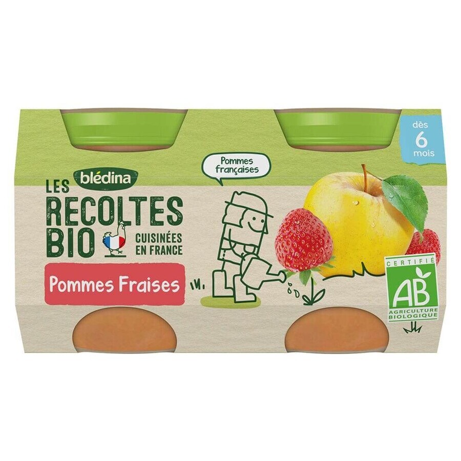 Blédina Organic fruit preserves Les Recoltes Bio From 6 months 2x130g