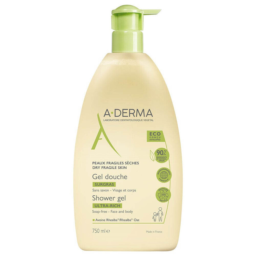 Buy A-Derma Oat Rhealba Shower Gel Overfat 750ml A-Derma Oat Rhealba Shower Gel Overfat 750ml