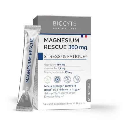 Biocyte Magnesium Rescue 360mg Stress Et Müdigkeit 14 Sticks