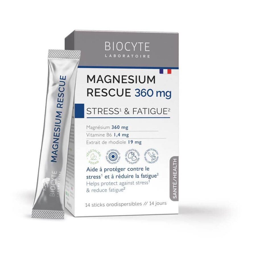 Boutique Biocyte Magnesium Rescue 360mg Stress Et Fatigue 14 Sticks Biocyte Magnesium Rescue 360mg Stress Et Fatigue 14 Sticks