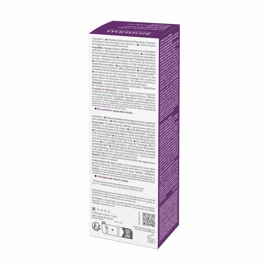 Bioderma Cicabio Tratamiento Reparador Calmante para pieles debilitadas expuestas al sol 40ml