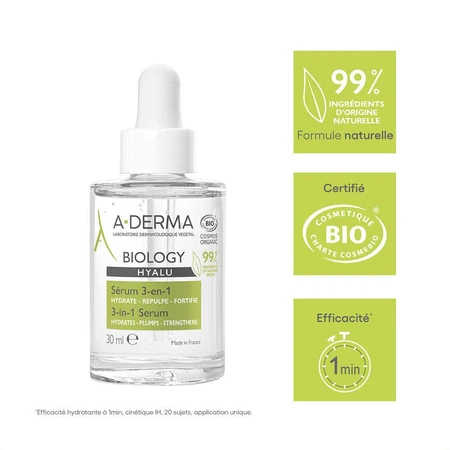 A-Derma Biology Serum 3 en 1 Hyalu 30ml