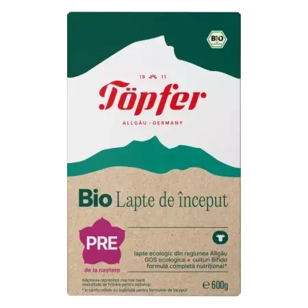 Lactana Pre Bio lait en poudre, +0 mois, 600 gr, Topfer