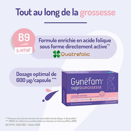 Effik Gynéfam SupraGrossesse 30 Cápsulas