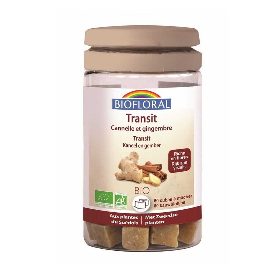 Biofloral cubos masticables tránsito intestinal bio 60 cubos