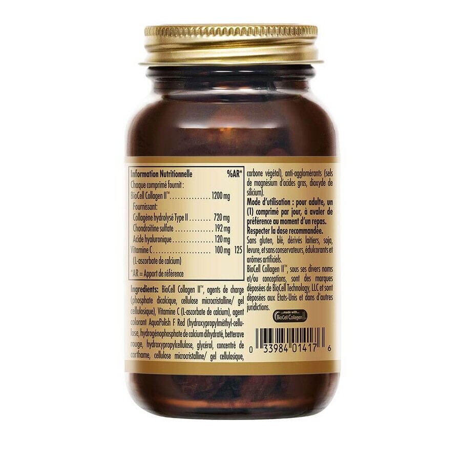 Solgar Collagen Acide Hyaluronique Complexe Beauté Peau 30 Comprimés