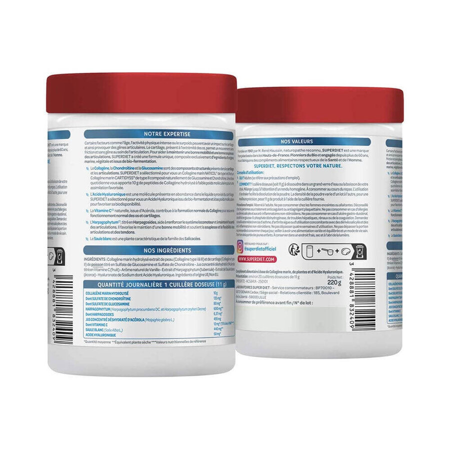 Superdiet Collagène Marin 10g Santé Articulaire 210g Superdiet Collagène Marin 10g Santé Articulaire 210g