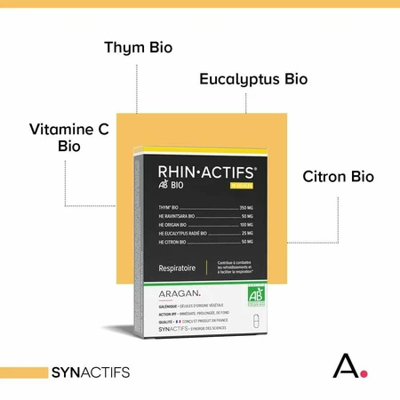 Aragan Synactifs RhinActifs Bio Respiratoire 10 capsules