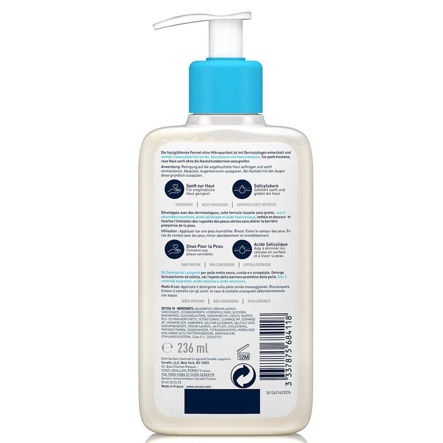 Cerave Body SA Salicylzuur Reinigingsgel Droge, ruwe en schrale huid 236ml Cerave Body SA Salicylzuur Reinigingsgel Droge, ruwe en schrale huid 236ml