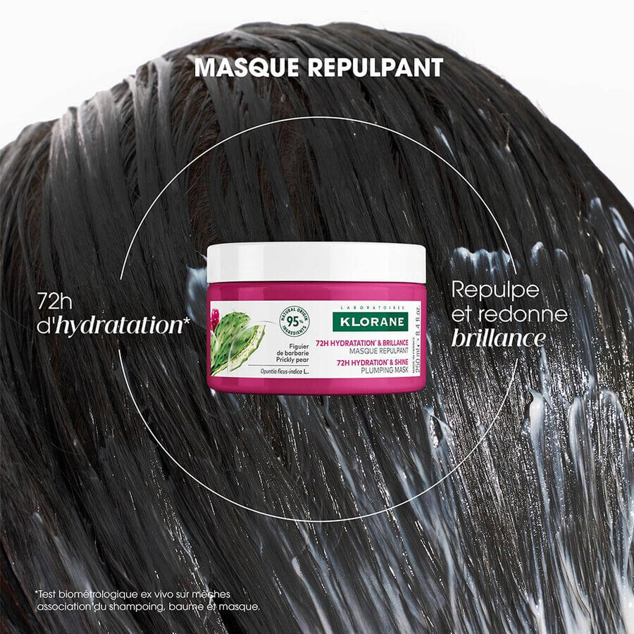 Klorane Cactusvijg Plumping Masker 72u Hydraterend en Glanzend 250ml Klorane Cactusvijg Plumping Masker 72u Hydraterend en Glanzend 250ml