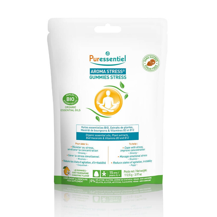 Puressentiel Aroma Stress Gummine Con Aceites Esenciales Orgánicos x45