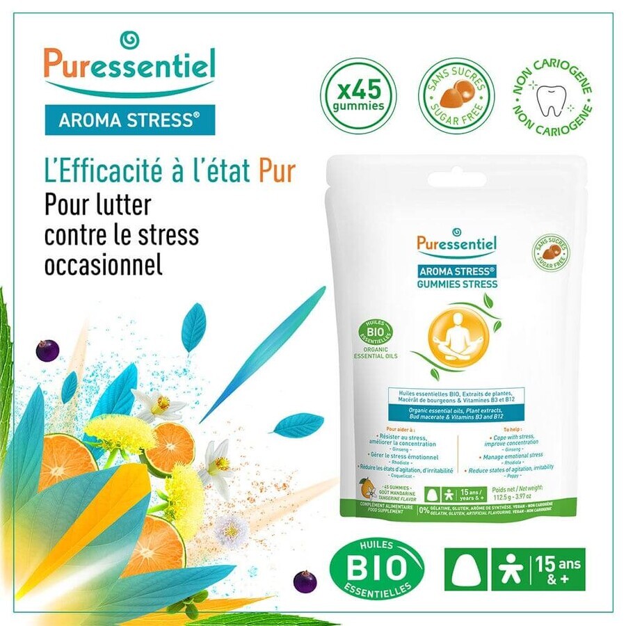 Puressentiel Aroma Stress Gummine Con Aceites Esenciales Orgánicos x45