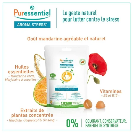 Puressentiel Aroma Stress Gummine Con Aceites Esenciales Orgánicos x45