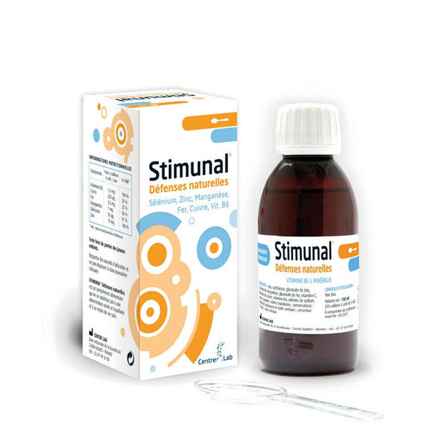 Centre Lab Stimunal Défenses immunitaires Sirop Enfant et adulte 150ml